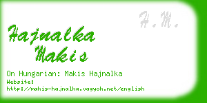 hajnalka makis business card